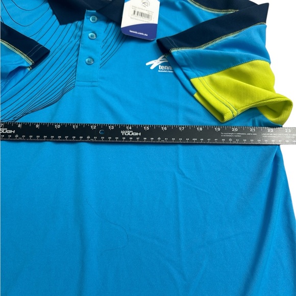 Official Tennis Australia Men’s Polo Shirt - Size XL - Blue/Neon - NWT Authentic - Picture 7 of 8